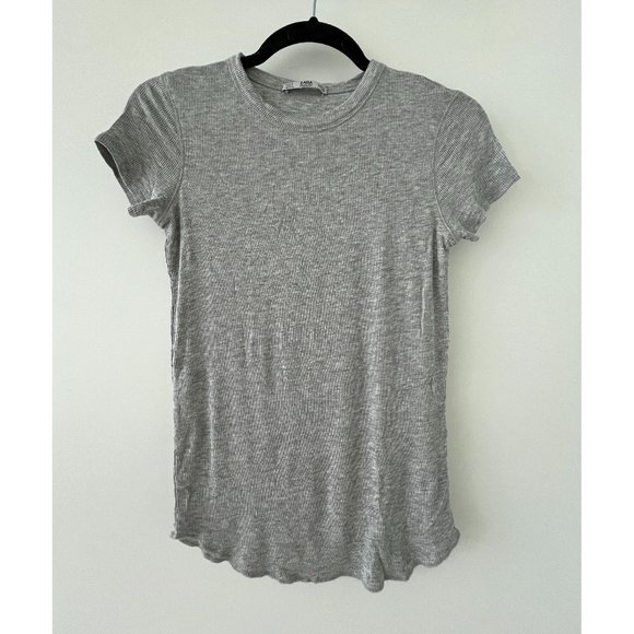 Zara Crew Neck Rib T-shirt - Picture 1 of 5